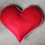 Heart Cushion Red Love Hand..